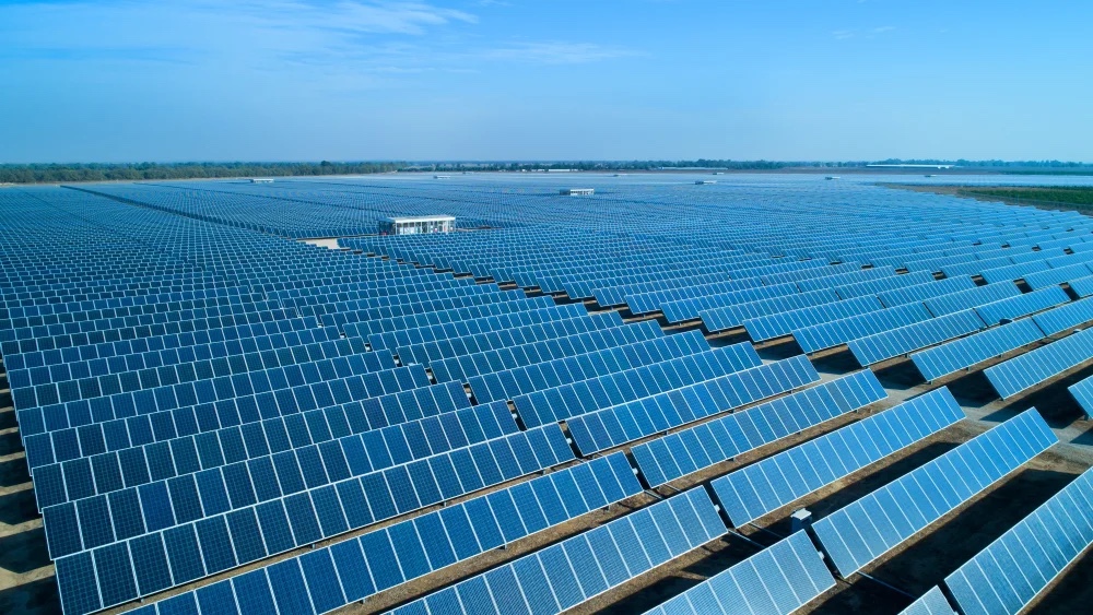 A view of the Halutziot project, which includes the construction of a 55 megawatt solar power plant as a joint venture of the communities of the pioneering region established by the families of Gush Katif evacuees, in southern Israel, Nov. 16, 2017. Photo by Moshe Shai/Flash90.Moshe Shai/Flash90