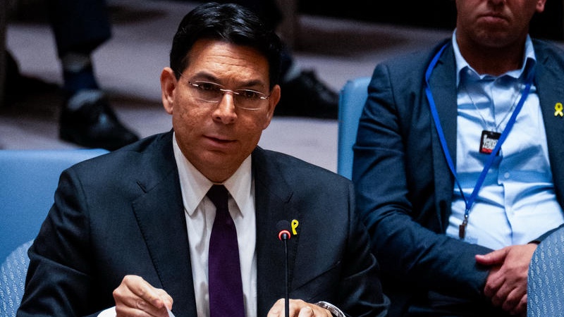 Israel's Ambassador to the United Nations Danny Danon speaks during a meeting at the United Nations headquartes in New York City, March 20, 2025. Photo by Liri Agami/Flash90
