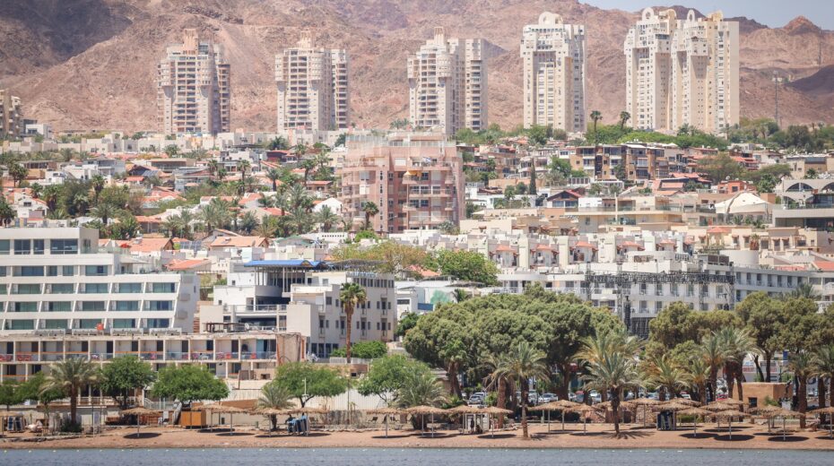 A view of Eilat, Israel's southernmost city on the Red Sea. The city's strategic importance is increasingly coming into focus for security authorities. Photo: David Cohen/Flash90.