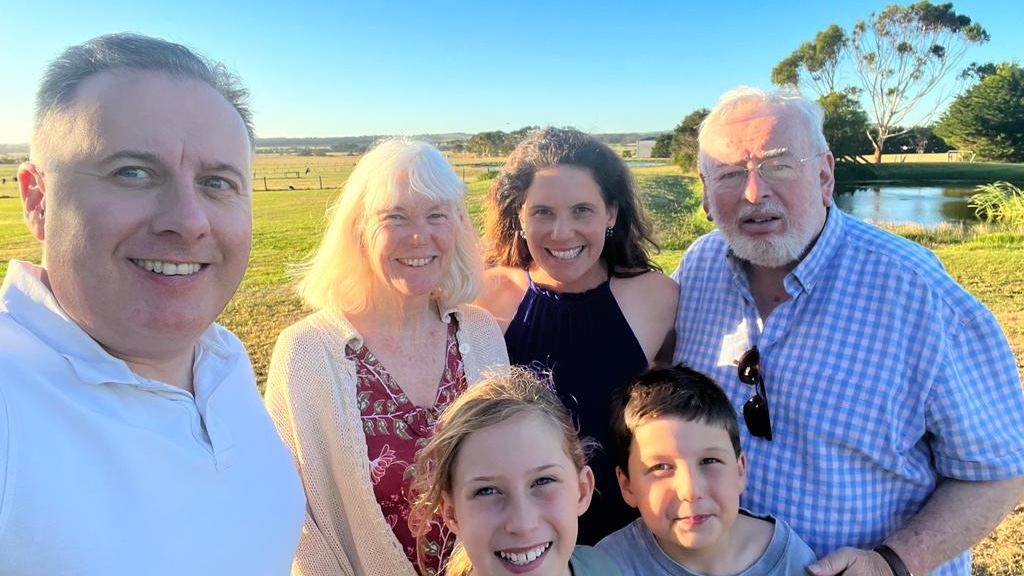 Hugh Kitson (right) pictured with his family in Australia. Courtesy