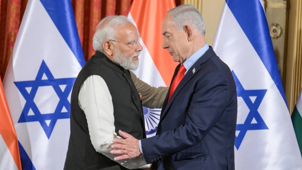 Israeli Prime Minister Benjamin Netanyahu and Narendra Modi, prime minister of India, in 2026. Credit: Ma’ayan Toaf/GPO.