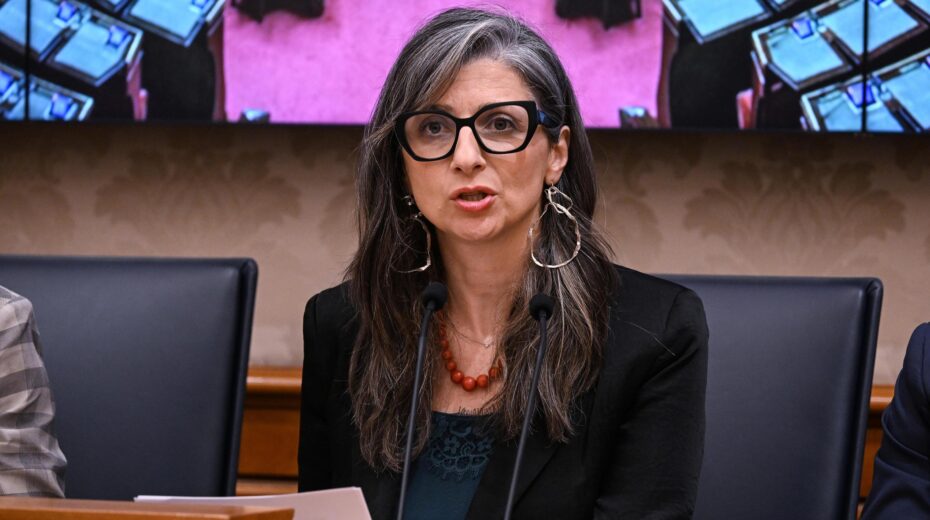 UN Special Rapporteur Francesca Albanese presenting her report on the human rights situation in the disputed territories in Rome, May 29, 2026. Photo: EPA/Riccardo Antimiani.