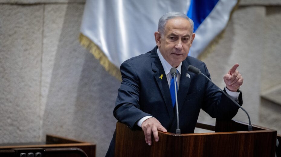 Prime Minister Benjamin Netanyahu in the Knesset plenary hall in Jerusalem. The dispute over the recognition of the Armenian genocide illustrates the tension between historical responsibility and Israel's security interests. Photo: Chaim Goldberg/Flash90