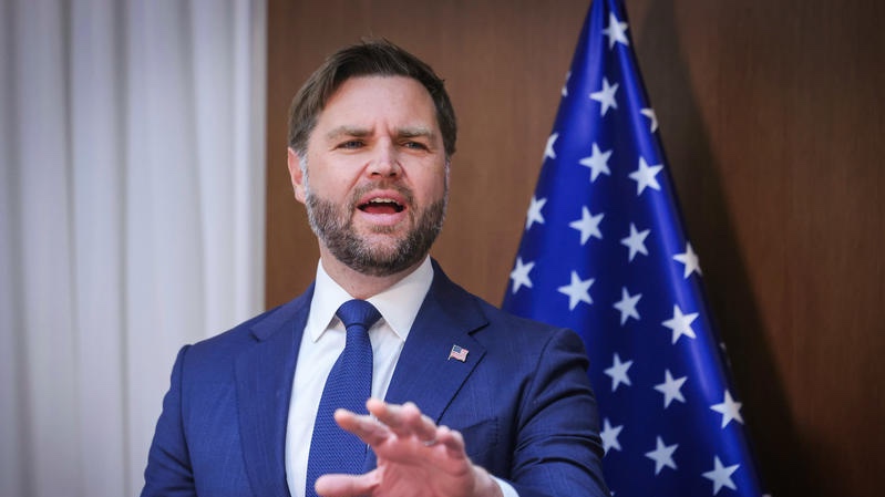 US Vice President JD Vance at the Prime Minister's office in Jerursalem, October 22, 2025. Photo by Marc Israel Sellem/POOL