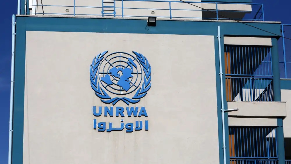The UN Relief and Works Agency for Palestine Refugees (UNRWA) building in Rafah, the southern Gaza Strip, Nov. 29, 2021. Photo by Abed Rahim Khatib/Flash90.