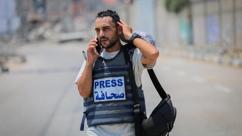 Illustration. Not everyone who wars a "Press" vest in Gaza is a legitimate journalist. Photo by Ali Hassan/Flash90