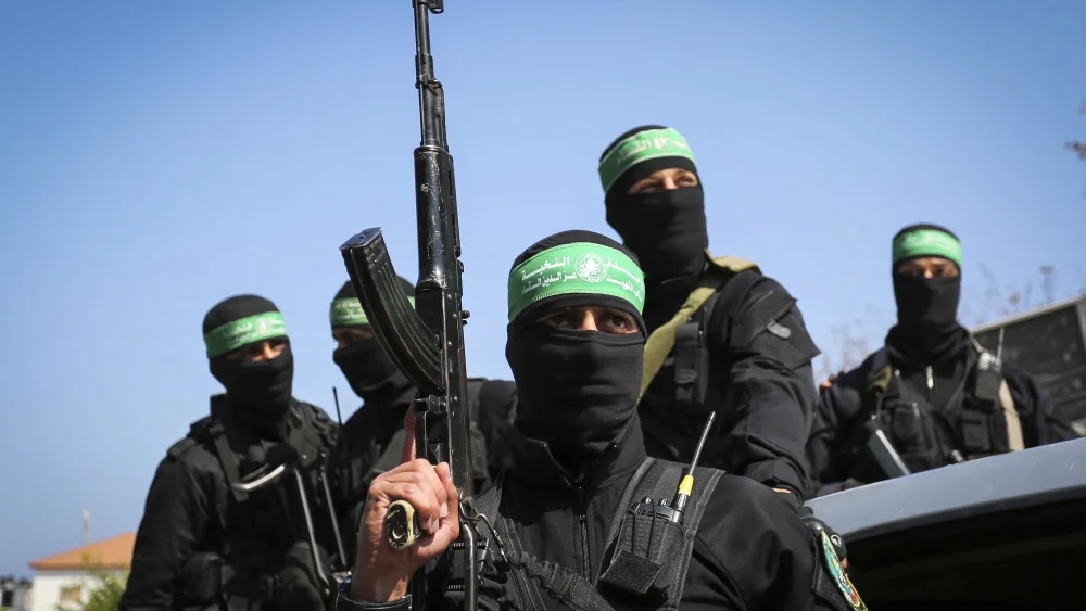 Hamas terrorists in Gaza City, on March, 25, 2017. Photo by Abed Rahim Khatib/Flash90.