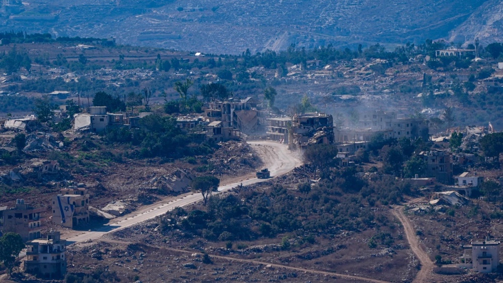 Israeli soldiers are seen inside Southern Lebanon from the Israeli side of the border, July 26, 2026. Credit: Ayal Margolin/Flash90.