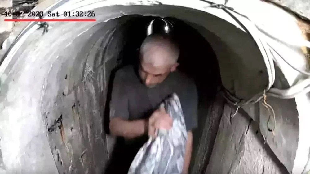 Hamas leader Yahya Sinwar in Gaza’s tunnels. Credit: IDF.