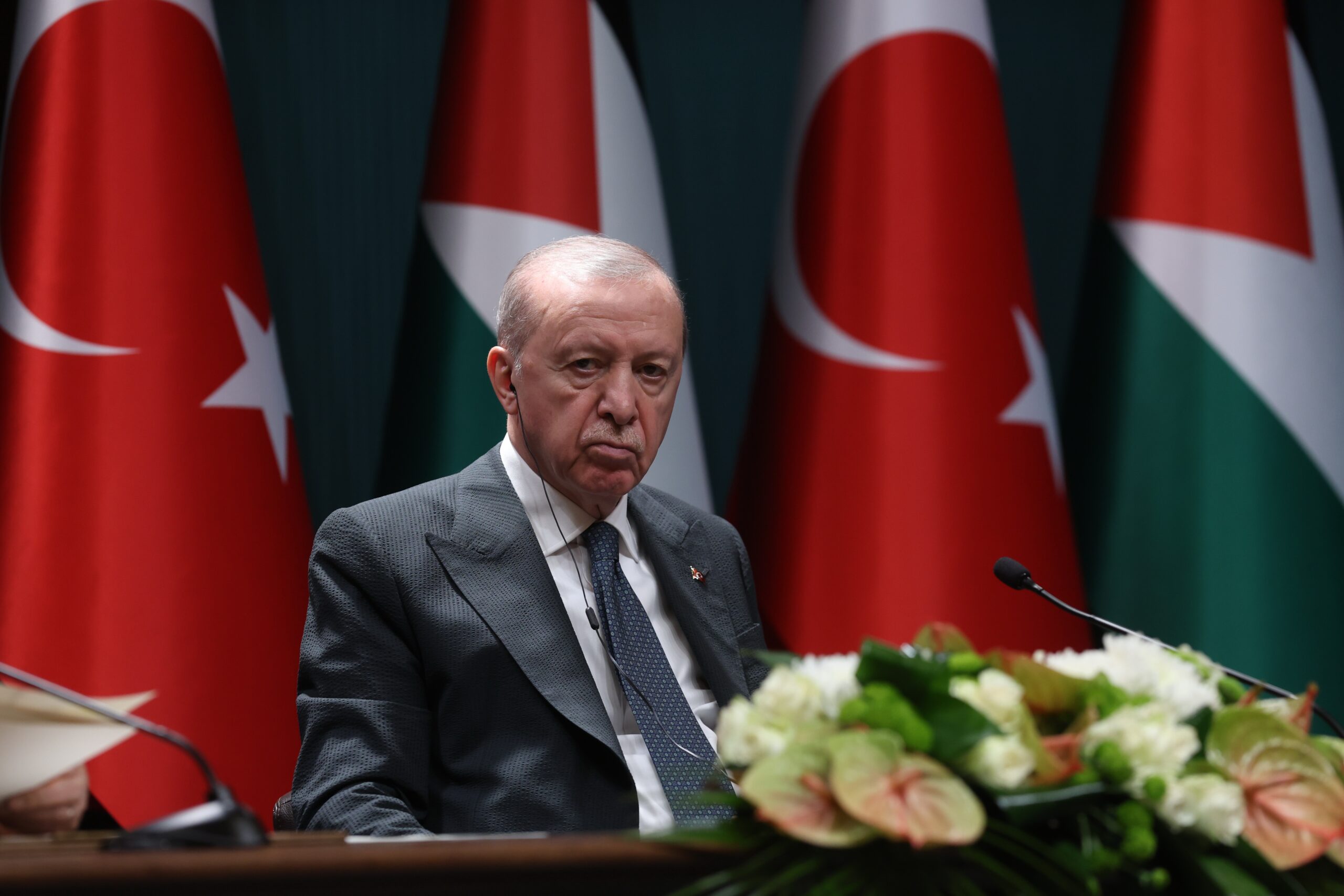 Turkish President Recep Tayyip Erdoğan at a press conference in Ankara, August 12, 2026. Photo: EPA/Necati Savas