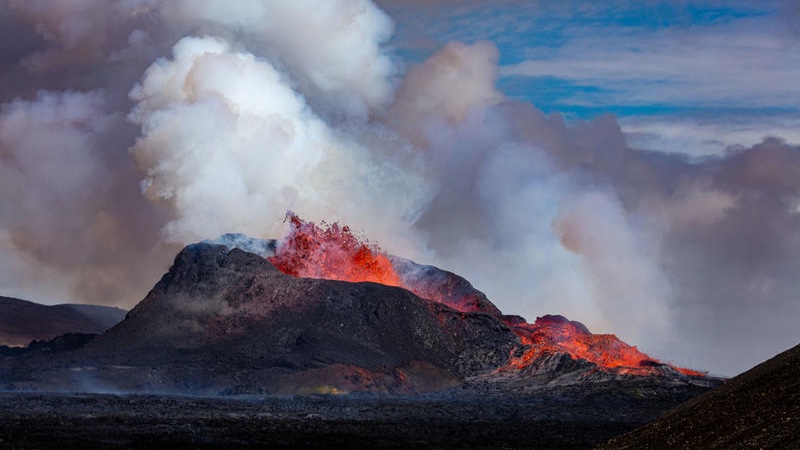 A land of fire and ice. Photo by Doron Horowitz/FLASH90