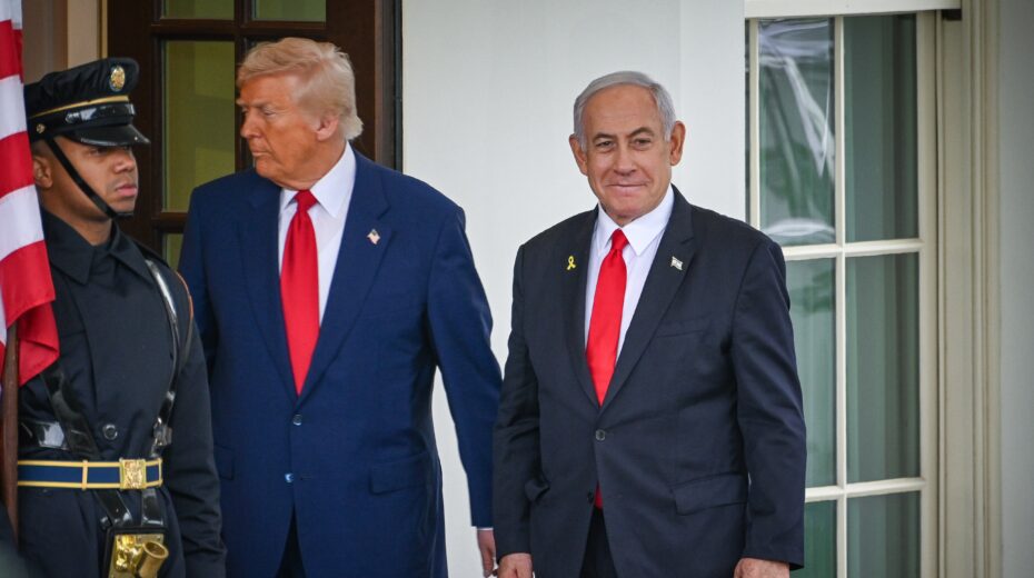 US President Donald Trump and Israeli Prime Minister Benjamin Netanyahu at the White House in Washington, April 7, 2025. Photo: Liri Agami/Flash90