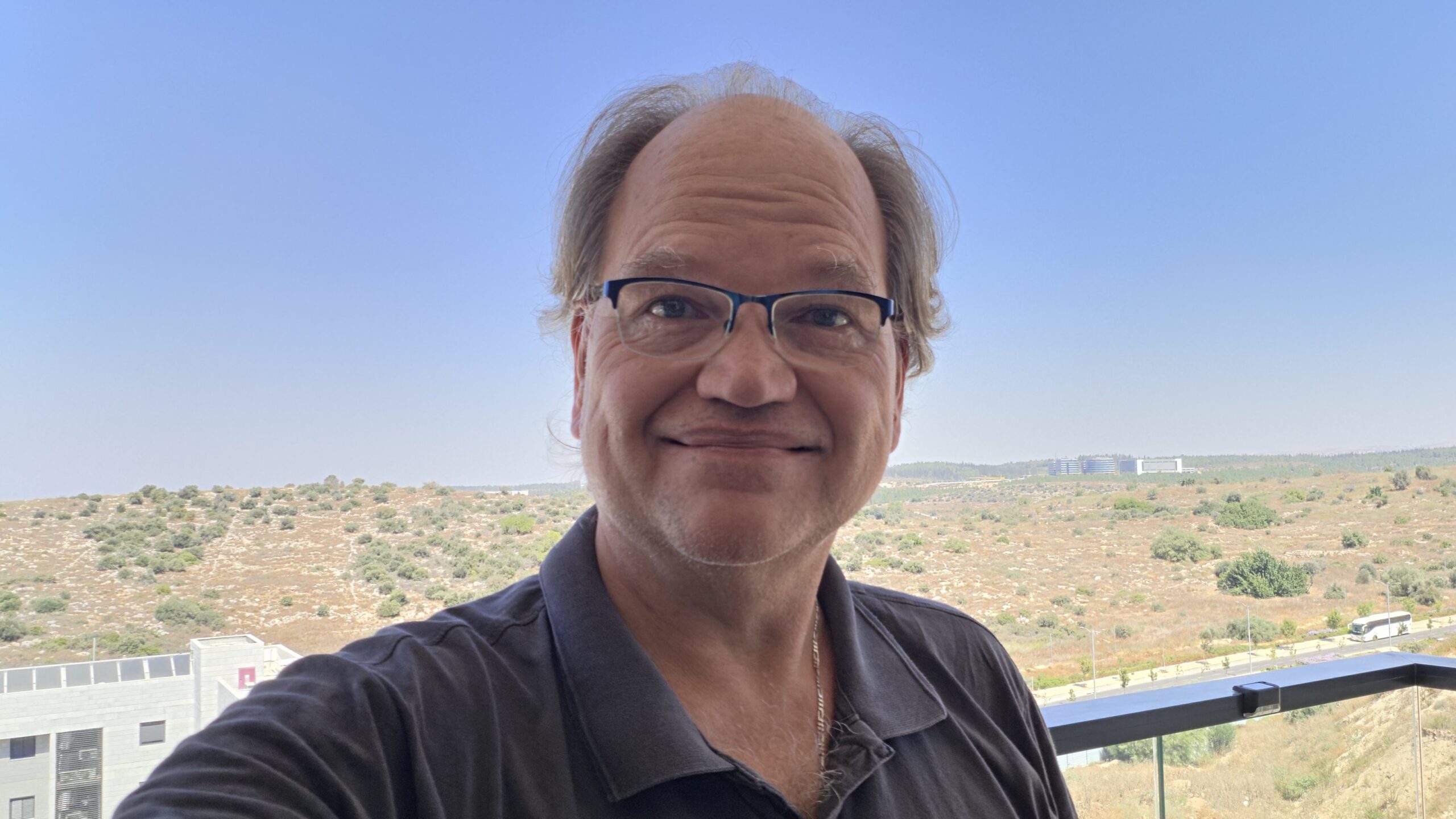 A look ahead: On the balcony of our new apartment in Modi'in. A few days after Rosh Hashanah, a new chapter begins for my family. Photo: Dov Eilon