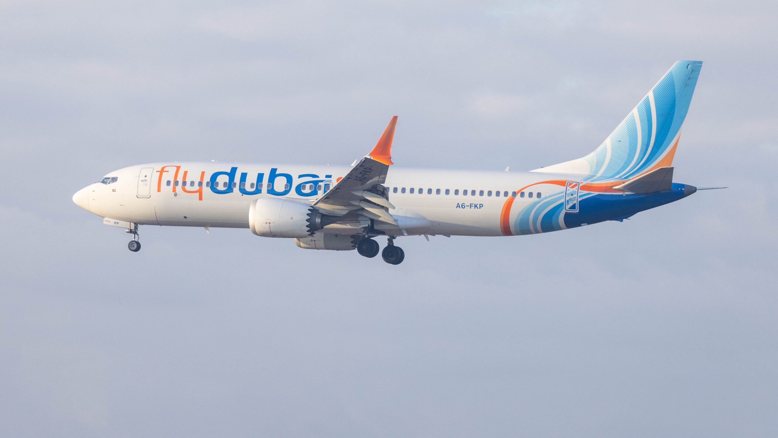 A Flydubai airline aircraft at Ben Gurion International Airport, February 25, 2026. Photo: Yossi Aloni/Flash90