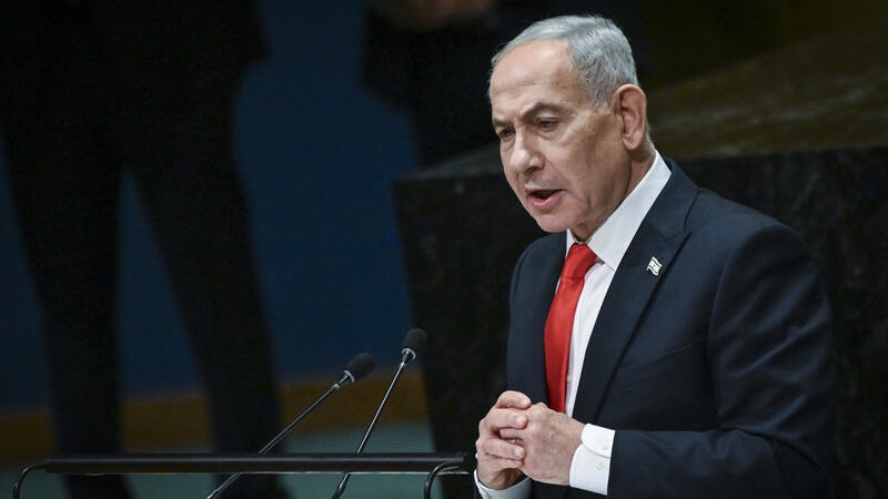 Israeli Prime Minister Benjamin Netanyahu speaks at the United Nations in New York City, September 24, 2026. Photo by Arie Leib Abrams/Flash90