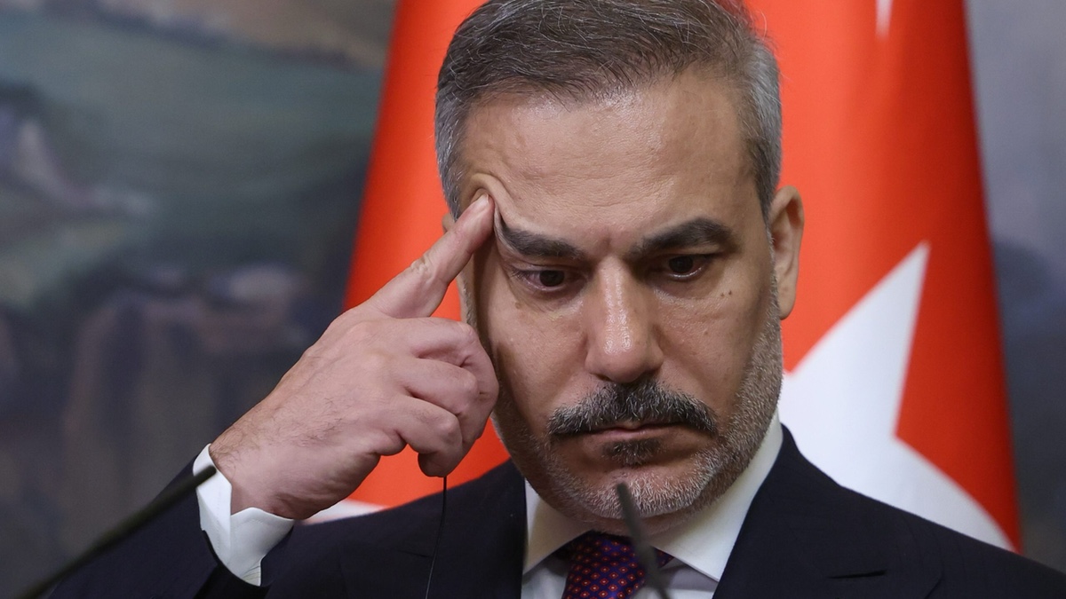 Turkish Foreign Minister Hakan Fidan during a joint press conference with his Russian counterpart in Moscow on June 16, 2026. According to Jerusalem’s assessment, his recent remarks about Israel are heightening tensions between the two countries. Photo: EPA/SERGEI ILNITSKY.