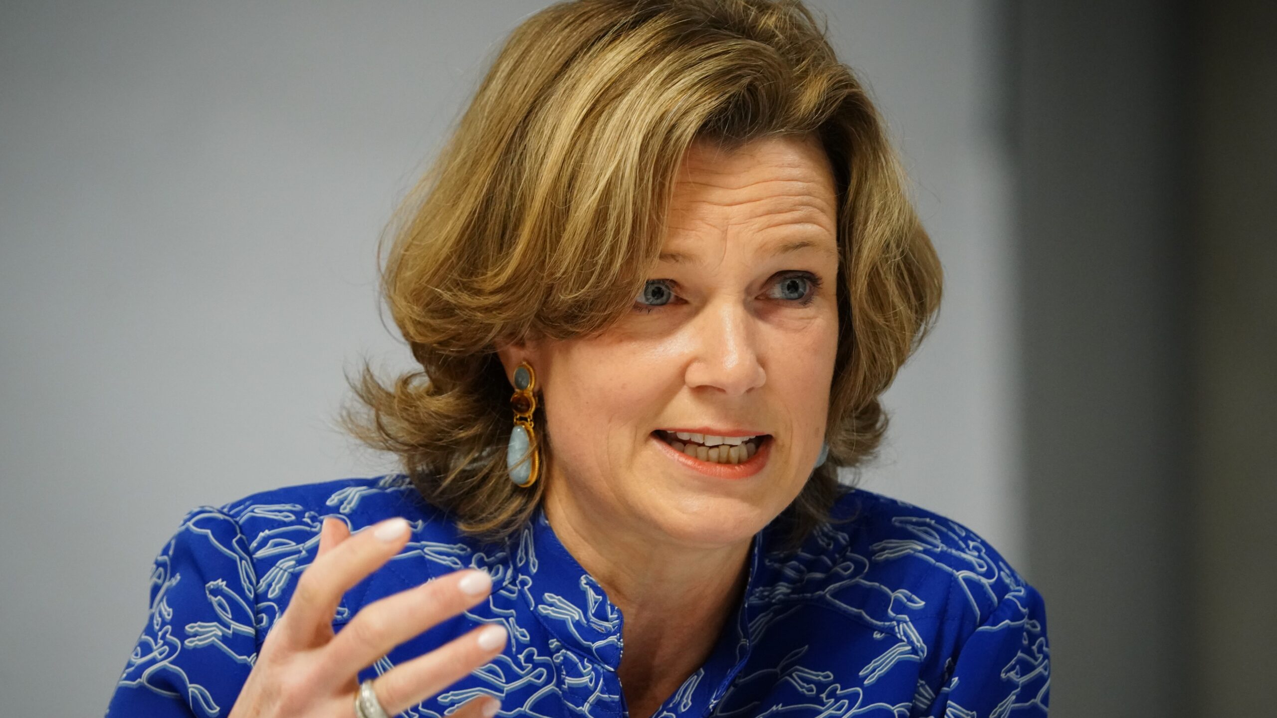 Katharina von Schnurbein, the new Federal Government Commissioner for Jewish Life and the Fight against Antisemitism since October 28, 2026, at an event in Berlin on January 30, 2023. Previously, she was responsible for combating antisemitism and promoting Jewish life at the European Commission. Photo: EPA/CLEMENS BILAN