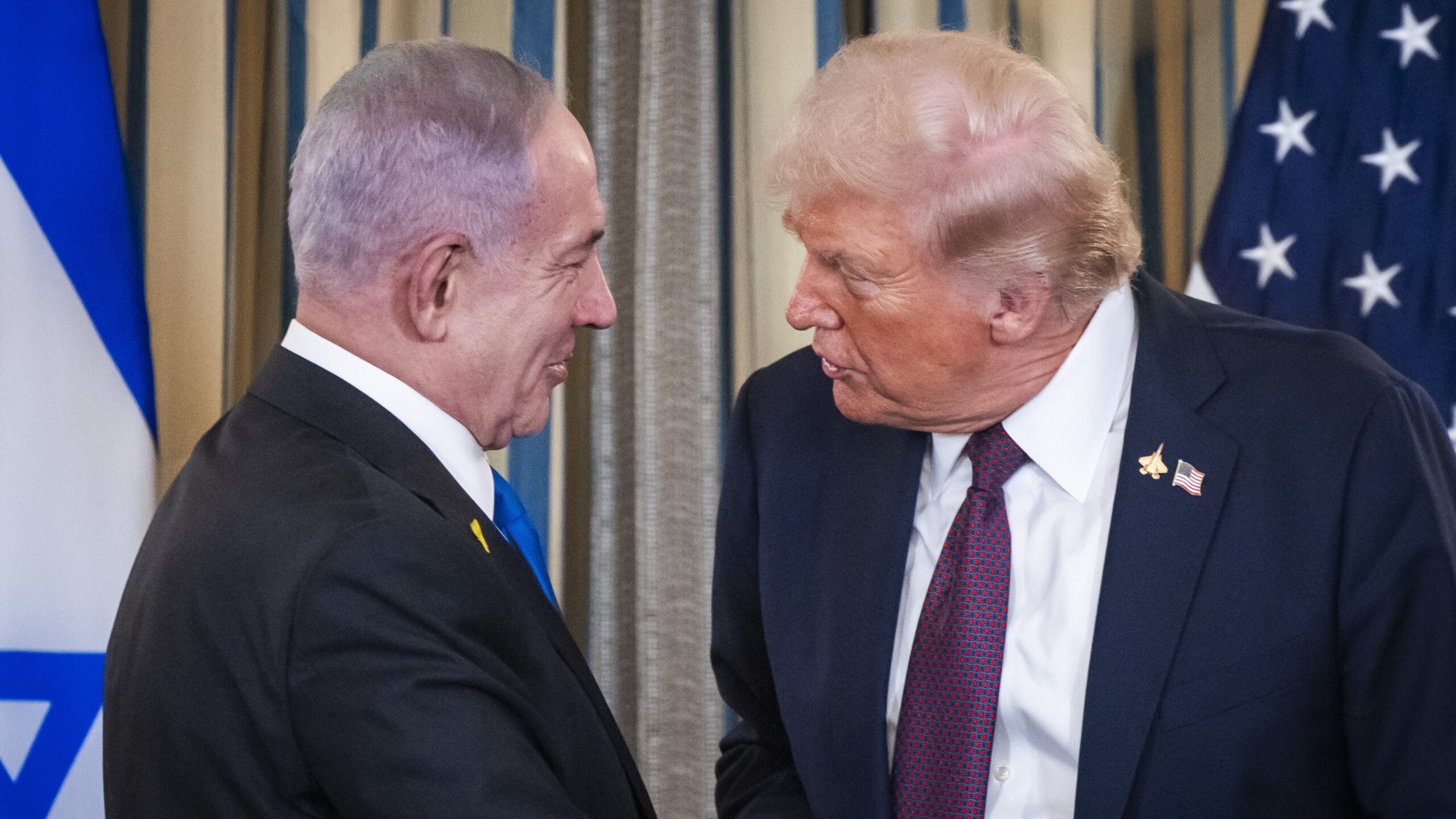 US President Donald Trump and Israel's Prime Minister Benjamin Netanyahu at a meeting at the White House in Washington on September 29, 2025. The upcoming elections in both countries raise questions about the timing of a possible new offensive against Iran. Photo: EPA/Jim Lo Scalzo/Pool