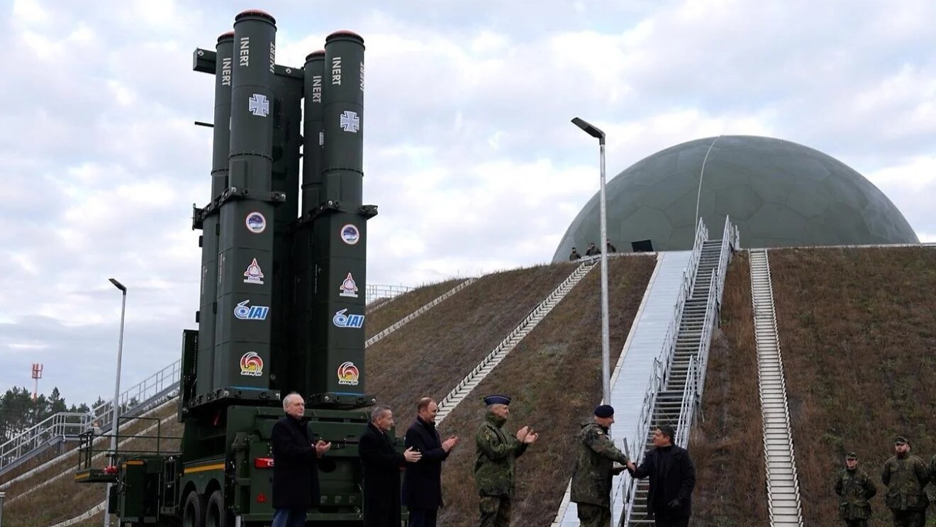 The Israeli Arrow 3 missile defense system during the handover to the Bundeswehr at an air force base near Berlin on December 3, 2025. Photo: Israeli Ministry of Defense