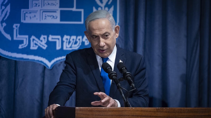 Israeli Prime Minister Benjamin Netanyahu attends a reception marking the opening of the Colombian Embassy in Jerusalem, held at the Israeli Ministry of Foreign Affairs in Jerusalem, October 14, 2026. Photo by Chaim Goldberg/Flash90